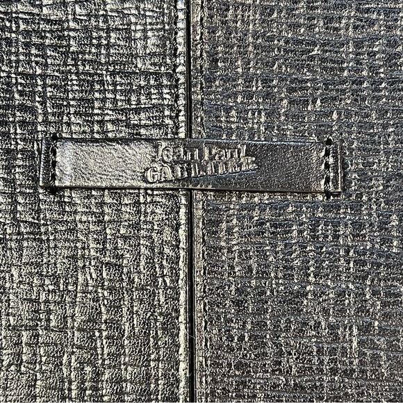 Jean Paul Gaultier 90s Vintage Black Leather Structured Portfolio - Picture 9 of 16